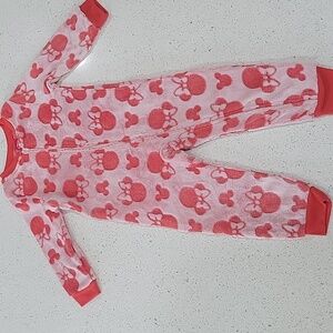 Disney Junior Minnie Mouse One Piece Fleece Pajama Sleeper